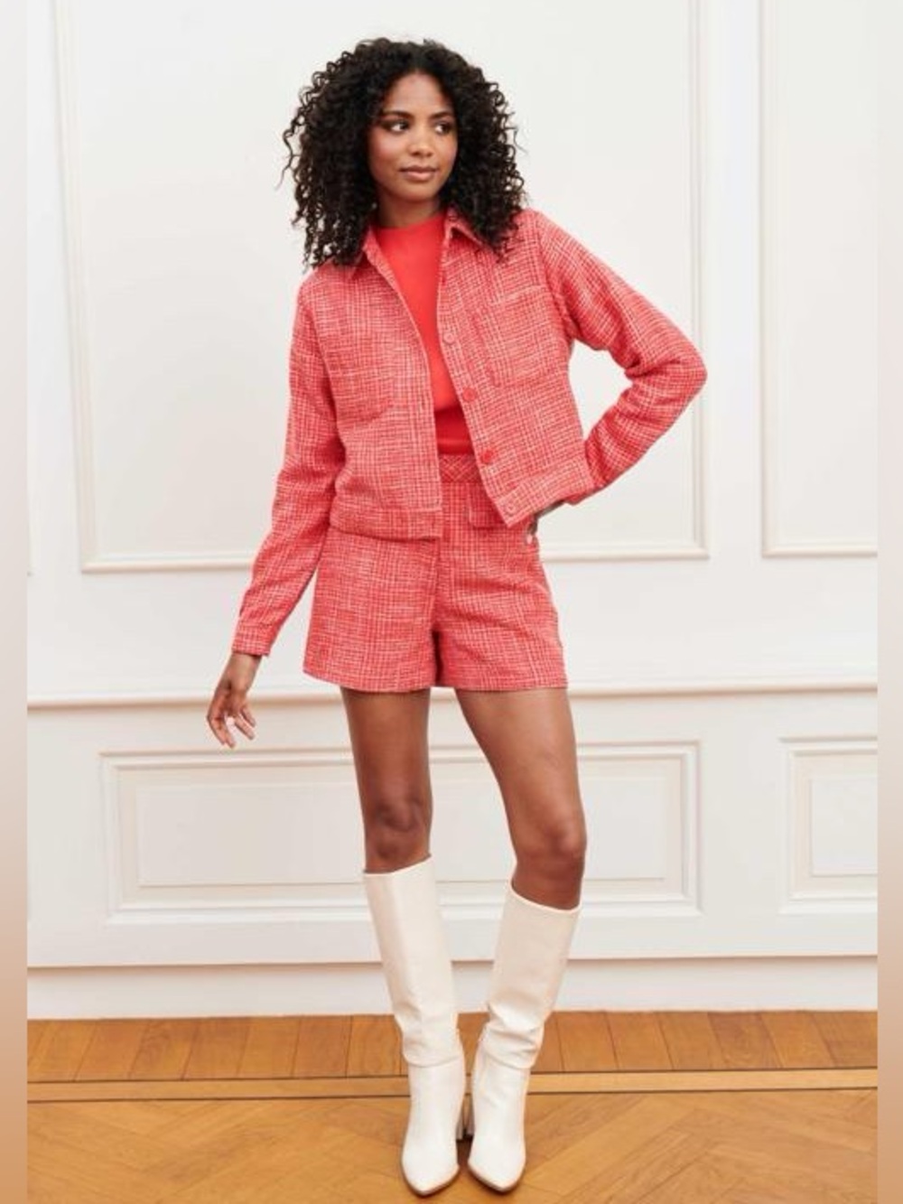 Lofty Manner Tess tweed Blazer and short set NWT